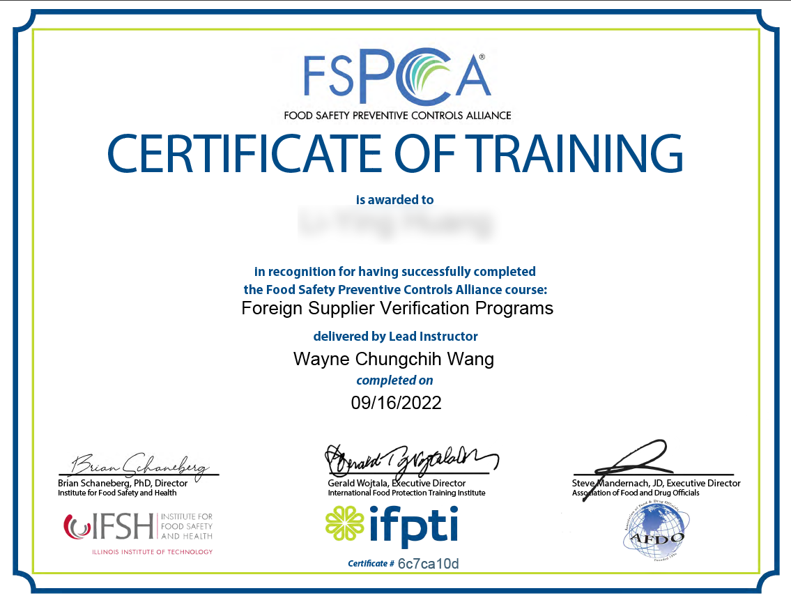 FSPCA-FSVP