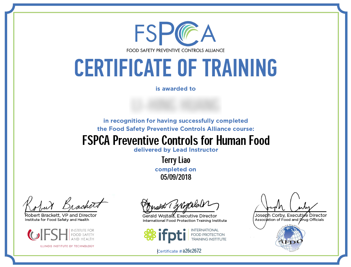 FSPCA-PCQI